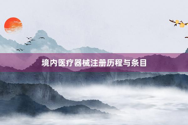 境内医疗器械注册历程与条目